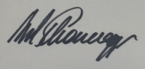 Arnold schwarzenegger signed - arnold,