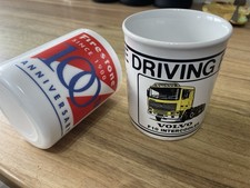 Collectors Truck Mugs, Volvo F10 The Driving Force Hertz Mug And A Firestone Mug