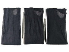 3 PAIRS NEARLY/BLACK  10 DENIER LUXURY GLOSS TIGHTS WITH COTTON GUSSET 36-42 HIP