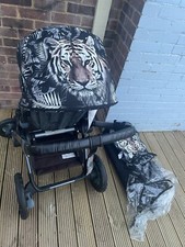 Bugaboo Cameleon Pushchair Diesel Frame/seat Fabric & New Tiger Hood/Apron Pram