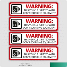 4 x Warning This Vehicle Is