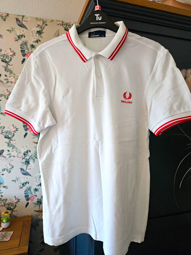 Fred perry england white polo - perry,