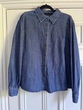 Hobbs London Limited Edition Wetherby Denim Top UK Size 14. Mid Wash.