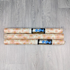 3 x Rolls Vintage Retro Floral Print Crown Wallpaper Wall Covering Joblot Bundle
