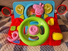 Peppa Pig Electronic Mini Driver Toy | Interactive Steering Wheel for Kids Play