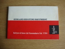 1964 Gallyon & Sons Ltd Gunmakers Catalogue - Guns & Accessories - Excellent