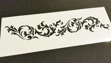 Lace Damask Swirls Decorative Stencil Face Body Paint Cake Airbrush Icing Wall