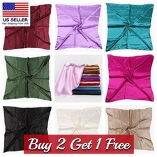 Large Square Satin Scarf Silk