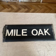 Vintage Linen Bus Destination Blind Sign Reel Tamworth Mile Oak