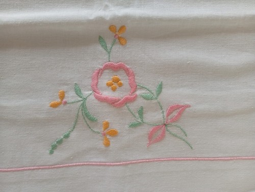 Vintage white cotton linen - vintage,