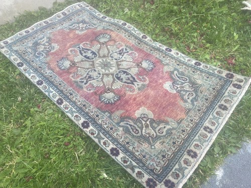 Turkish floor rug vintage - turkish,