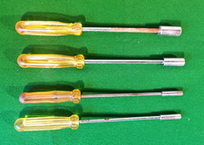 Set of 4 Spiralux Amber Handled BA nut drivers / spinners / box spanners 0,2,6&8