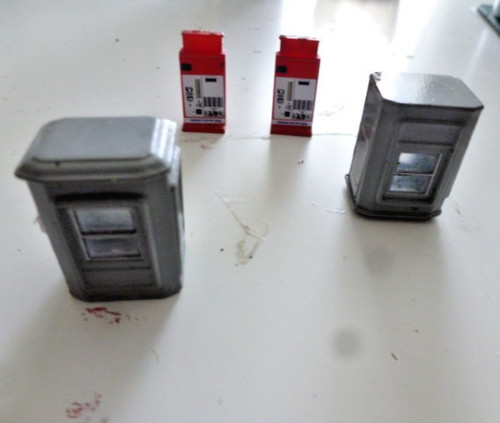 Two die cast ticket booths - , &