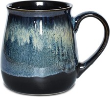 Large Ceramic Coffee Mug, Blue