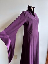 Maroon Satin Crepe Gown