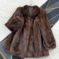 Mink Brown Fur Coat Real Fur
