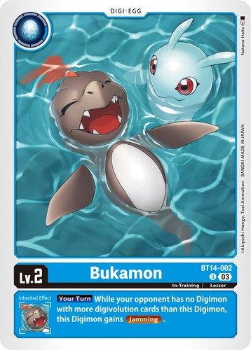 Digimon bukamon bt14 002 - digimon,
