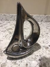 Modern Abstract Chrome Sculpture Vintage Ship Ornament