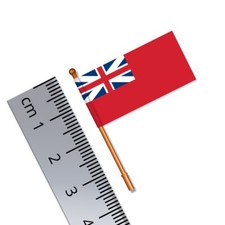 British Naval Flag (Vinyl) 1:32 Scale Flag 30mm(w) / Pole 35mm(h) for Model Boat