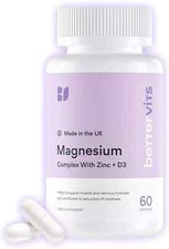 Bettervits Magnesium Complex with Zinc & Vitamin-D3 - One Month Supply - 60 Caps