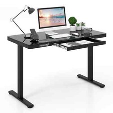 Electric Stand up Home Office Desk Adjustable Desk Sit Stand-Black