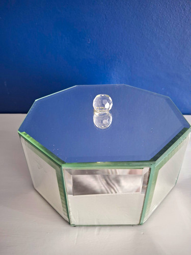 Mirrored glass jewellery box - mirrored,