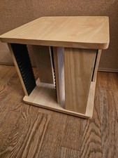 Vtg Wood 72 CD Spinner Rack