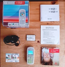 Vintage Sagem MY X2-2 Mobile Phone with Box & Charger + MY X-2 Phone & Charger