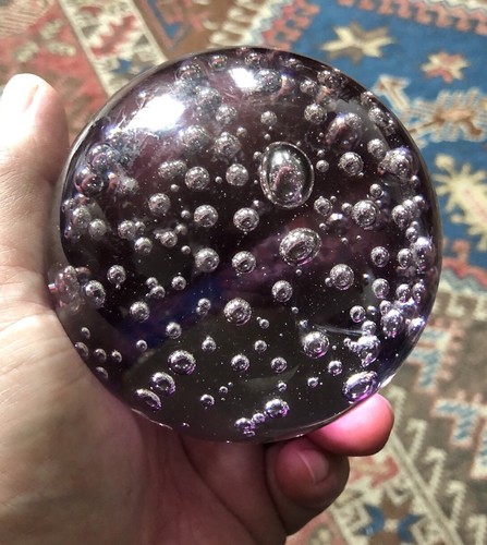 Vintage purple paperweight - purple,