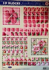 Decoupage 3D Blocks Floral
