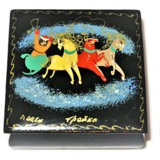 Russian Black Lacquer Box