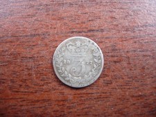 Silver 3d Queen Victoria 1877