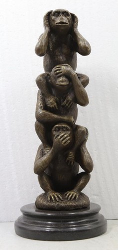 Bronze sculpture three - sculpture,