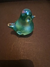Heron Glass. Small Green Bird.  Handmade In Cumbria