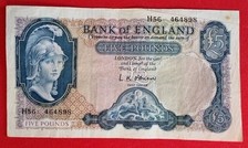 B280 1961 Obrien £5 Five