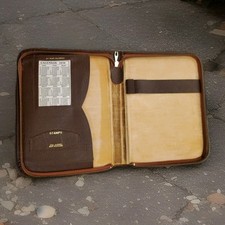 Vintage Brown Leather Writing