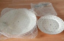 Miss Darcy Two Tier Cake Stand White With Silver Spots