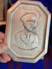 "Our Prince Of Sports" Pure Aluminium Sand Cast footed Coins/Cufflinks Tray
