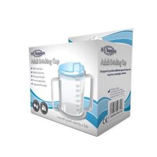 Drinking Cup/Beaker/Mug for Adults | Easy Grip Handles Anti Splash Spout