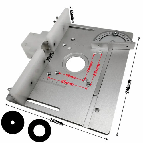 Aluminum router table - table, insert