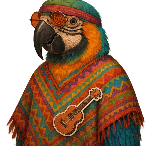 Car sticker decal parrot - 6x,