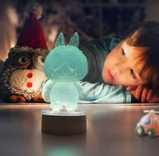 Blue Labubu LED Light Crystal