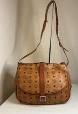 vintage MCM handbag in cognac