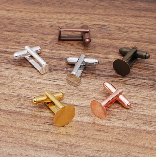 6mm 8mm 10mm blank cufflinks - blank,