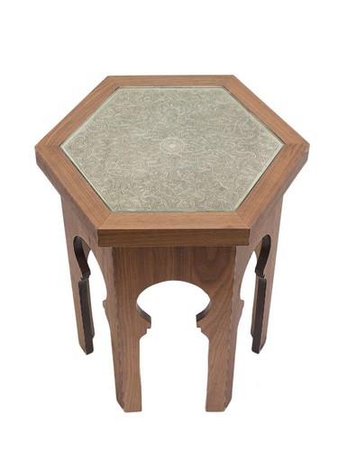 Gueliz wooden side table - gueliz, with