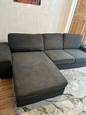 Chaise Sofa- grey 3 person