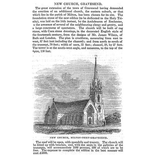 Gravesend new church antique - church,