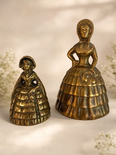 Vintage brass lady bell - vintage,