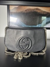 Gucci Soho Black Leather Gold