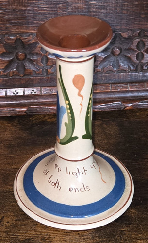 Torquay motto ware candlestick - motto,